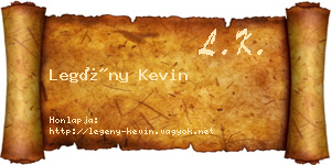 Legény Kevin névjegykártya