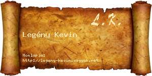 Legény Kevin névjegykártya